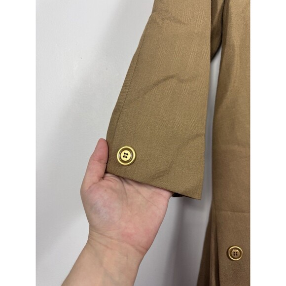 AVOCA COLLECTION WOOL KNIT COAT BROWN GOLD BUTTONS IRELAND WOMEN'S SIZE S - Picture 3 of 13